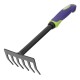Грабли 6-зубые, 110х300 мм, стальные, обрезиненная эргономичная рукоятка, LSR1, Palisad (62061)