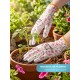 GRINDA COMFORT, M (8), садовые перчатки с прозрачным полиуретановым покрытием, розовые, 13 класс (11291-M_z01)