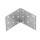 Крепежный уголок равносторонний 2 мм, KUR 60 x 60 x 50 мм Сибртех (46420)