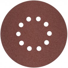 Круги шлифовальные с отверстиями (липучка), алюминий-оксидные, 225 мм, 5 шт. Р 36 (39891)