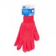 Перчатки трикотажные, акрил, двойные, коралл, двойная манжета Сибртех (68688)