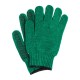 Перчатки трикотажные усиленные, гелевое ПВХ-покрытие, 7 класс, зеленые Сибртех (68184)
