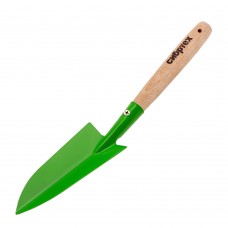 Совок посадочный узкий, 65 х 345 мм, стальной, деревянная рукоятка, Агроном, Сибртех (62612)