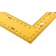 Угольник столярный цельнометаллический желтый, крашеная шкала 200 х 300 мм (19625)