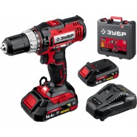 Дрель-шуруповерт 14.4 В 35 Н·м 2 АКБ 2 А·ч кейс ЗУБР С1 ДШЛ-145-22