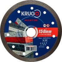 Диск алмазный Турбо ультратонкий для твердых материалов KRUGO MASTER 150х1,5х22,23х10 mm 81031500239
