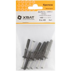 Дюбель-гвоздь полипропиленовый 6х40 (фасовка 6 шт.) (24650-2)