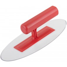 Гладилка пластиковая 220х90х3 мм, прозрачная овальная (05122)