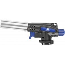 Горелка газовая на цанговый баллон, пласт.корпус, с пьезоподжигом, вращение 360°, сопло 22 мм (67662М)