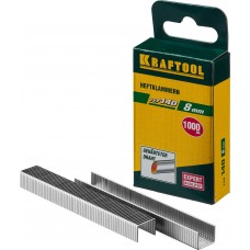 Скобы тип 140 (G/11/57), 8 мм, калибр 20GA, 1000 шт KRAFTOOL 31680-08