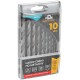Набор сверл по металлу HSS, угол заточки 118°, пласт. кейс, 10 шт. (1-2-3-4-5-6-7-8-9-10мм) (35601М)