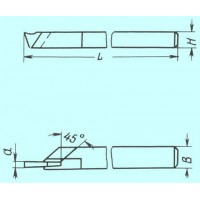 Резец Отрезной 32х20х170х6 тв. сплав (без маркировки марки сплава)