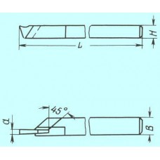 Резец Отрезной 32х20х170х6 тв. сплав (без маркировки марки сплава)
