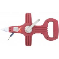 Рулетка геодезическая, стальная лента, красный открытый пластиковый корпус 20 м