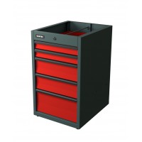 Тумба с 5-ю ящиками красный RUNTEC TI5-7016-3020