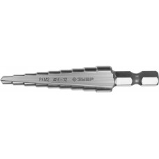 Сверло ступенчатое 4–12 мм, 9 ступеней, сталь Р4М2 ЗУБР 29665-4-12-9