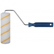 Валик полиакрил/полиэстер/хлопок, с желтой полосой, каркасная система, диам. 40/60 мм; ворс 10 мм, 180 мм (02095)