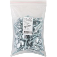 Винт мебельный (DIN 603) 6х30 100 шт Фасовка (27631-0)