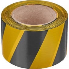 Лента сигнальная 75 мм, 200 м, желто-черная ЗУБР 12242-75-200