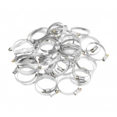 Хомуты металлические, Стандартное болтовое крепление 40-60 мм, 50 штук в упаковке, ширина 9 мм Сибртех (47562)