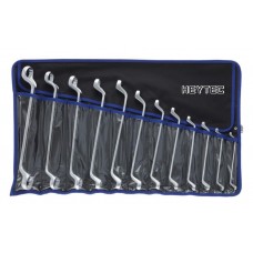 Набор ключей накидных двусторонних 12 предм. 6?7–30?32 мм, глубокий изгиб, Cr-V, DIN 838, HEYCO HE-50805747080