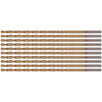Сверла HSS по металлу, удлиненные, титановое покрытие 2,5х95 мм (10 шт.) (34225)