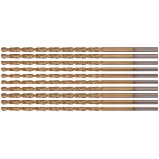 Сверла HSS по металлу, удлиненные, титановое покрытие 2,5х95 мм (10 шт.) (34225)