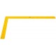 Угольник столярный цельнометаллический желтый, крашеная шкала 400 x 600 мм (19626)