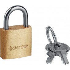 Замок навесной мини 20 мм, латунный корпус ЗУБР Профессионал 37130-20_z01