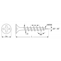 Саморез гипсокартон-дерево фосфатированный 70 х 4.2 мм, 1500 шт Профессионал СГД ЗУБР 4-300030-42-070
