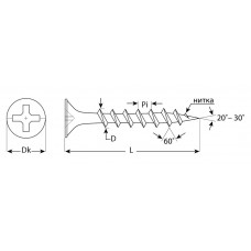 Саморез гипсокартон-дерево фосфатированный 70 х 4.2 мм, 1500 шт Профессионал СГД ЗУБР 4-300030-42-070