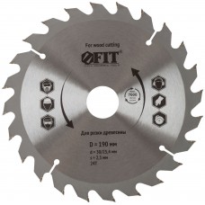 Диск пильный для циркулярных пил по дереву 190 х 30/25,4 х 24T (37741)