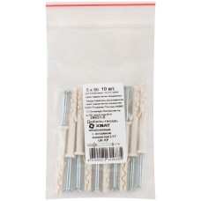 Дюбель-гвоздь нейлоновый с потайной манжетой LYT 5 х 50 UK KP, 10 шт. Фасовка (24631-0)