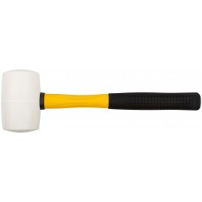 Киянка резиновая белая, фиберглассовая ручка 70 мм ( 680 гр )