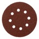 Круг абразивный на ворсовой подложке под липучку, перфорированный, P 36, 125 мм, 5 шт Matrix (73801)