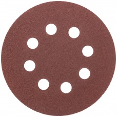Круги шлифовальные с отверстиями (липучка), алюминий-оксидные, 125 мм, 5 шт. Р 80 (39834М)
