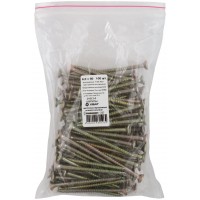 Шурупы желтопассированные, универсальные 6 х 80 100 шт Фасовка (21613-0)