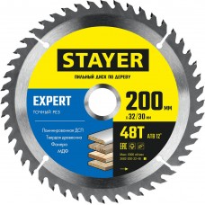 Диск пильный по дереву Expert, 200 x 32/30 мм, 48T, точный рез STAYER 3682-200-32-48_z01