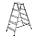 Стремянка двусторонняя 5 ступеней, алюминиевая, Сибртех (97925)