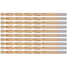 Сверла HSS по металлу, удлиненные, титановое покрытие 6,0х139 мм (10 шт.) (34260)