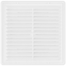 Вентиляционная решетка, пластиковая, 150 х 150 мм, съемная, с сеткой (75022)