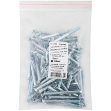 Винт с потайной головкой с полной резьбой оцинкованный DIN 965 5х60 100 шт Фасовка (27780-0)