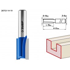 Фреза пазовая прямая 14?19 мм хвостовик 8 мм ЗУБР Профессионал 28753-14-19