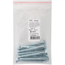 Болт сантехнический 8х70 мм DIN 571, 10 шт 31637-0