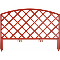 Декоративный забор Плетень, 24 х 320 см, терракот, 7 секций GRINDA 422207-T