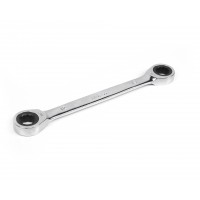 Ключ накидной двусторонний 12х13 мм трещоточный хромирование HORTZ
