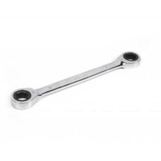 Ключ накидной двусторонний 12х13 мм трещоточный хромирование HORTZ