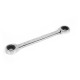 Ключ накидной двусторонний 12х13 мм трещоточный хромирование HORTZ