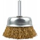 Корщетка-чашка, со штифтом, стальная латунированная волнистая проволока 60 мм (38516)