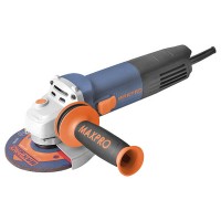 Шлифмашина угловая, 800 Вт, 11000 об/мин, защитный кожух 125 мм, антивибрационная ручка, дополнительные щетки, 1,95 кг, кор., MAX-PRO, 85124